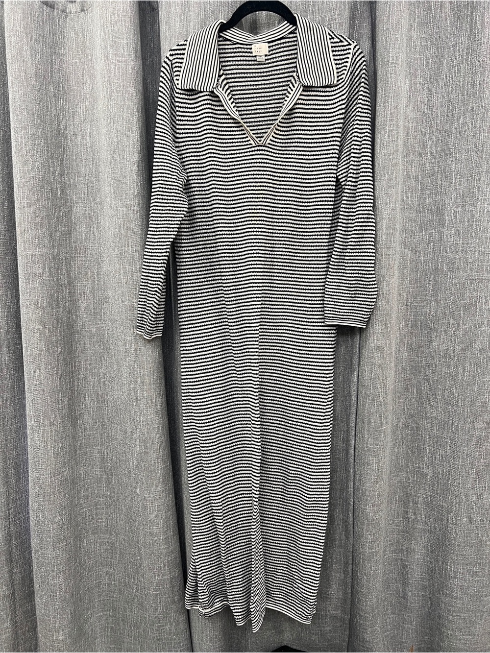 a new day Black & White Striped Maxi Dress